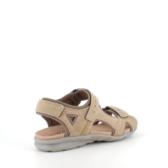 Beige och grå sporty sandal – komfort, stöd och ett naturligt utseende i ett
