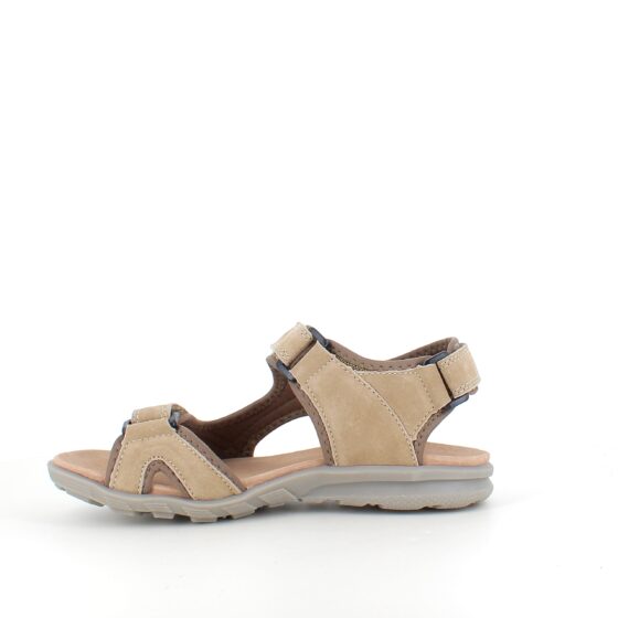 Beige och grå sporty sandal – komfort, stöd och ett naturligt utseende i ett