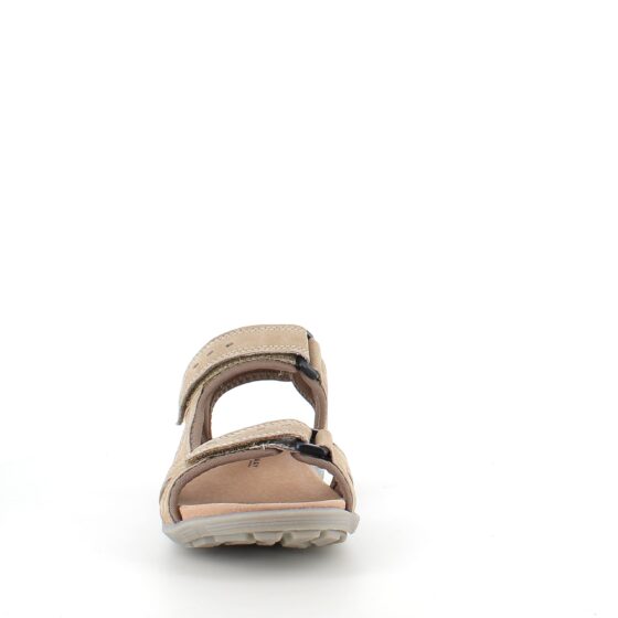 Beige och grå sporty sandal – komfort, stöd och ett naturligt utseende i ett