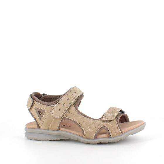 Beige och grå sporty sandal – komfort, stöd och ett naturligt utseende i ett