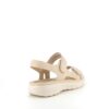 Beige komfortsandal med resår och kardborre - stiligt stöd hela dagen