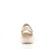 Beige komfortsandal med resår och kardborre - stiligt stöd hela dagen