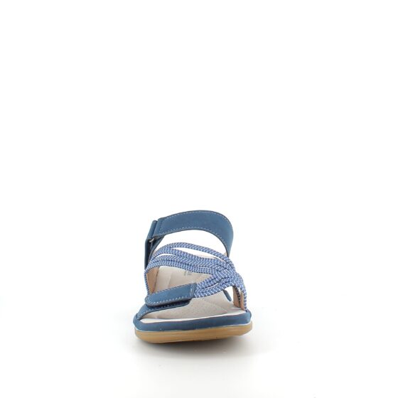Komfortsandal med resår – i en snygg blå variant med flexibilitet och stil