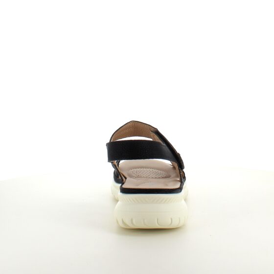 Klassisk svart sandal med ergonomisk komfort – för dig som går långt och står bekvämt