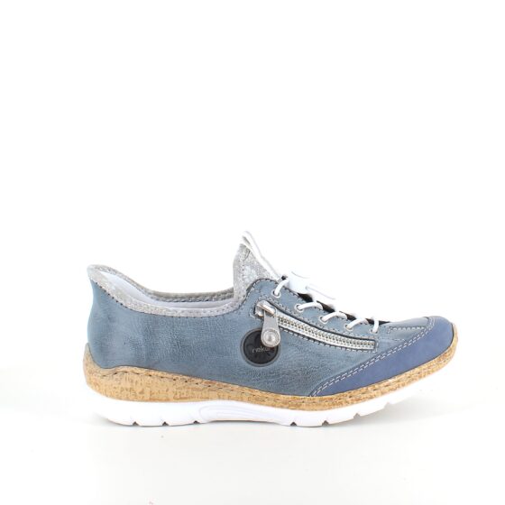 Blå Rieker slip-on sneakers med silver effekter