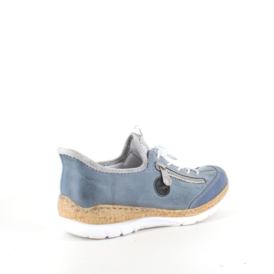 Blå Rieker slip-on sneakers med silver effekter