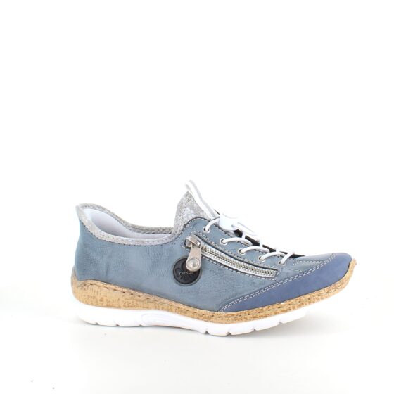 Blå Rieker slip-on sneakers med silver effekter