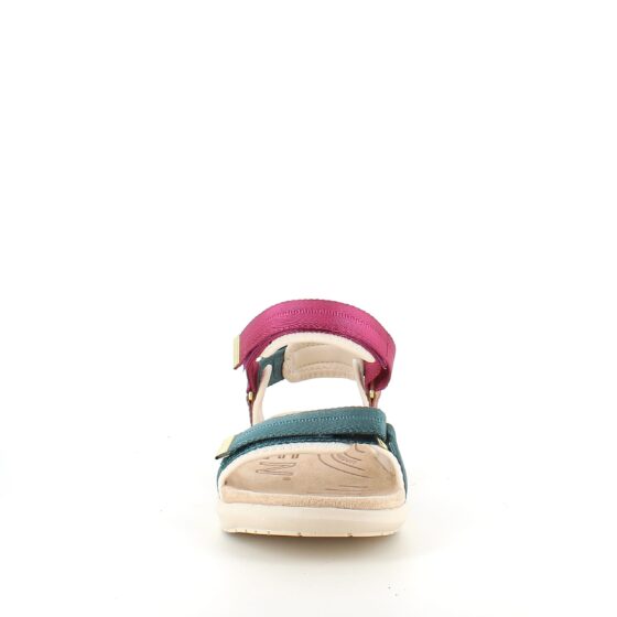 Lila/grön Woden sandal med bra hålfotsstöd.