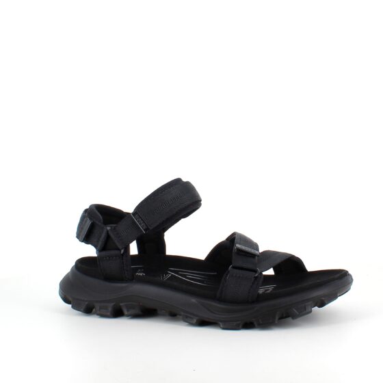 Svart Woden-sandal med bra hålfotsstöd