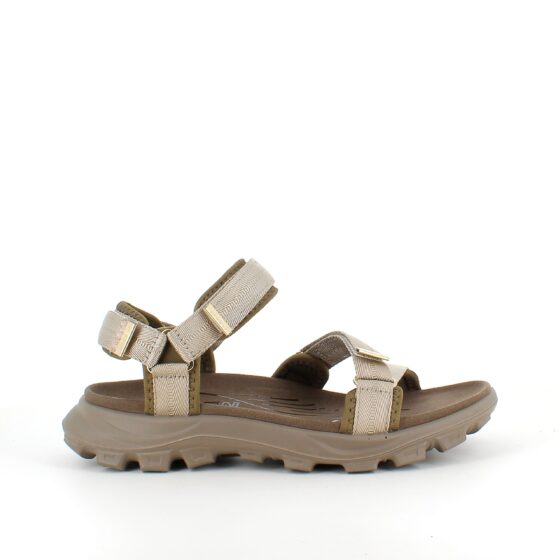 Grön Woden sandal med bra fotvalvsstöd