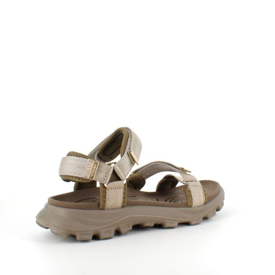 Grön Woden sandal med bra fotvalvsstöd