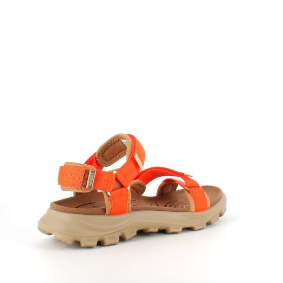 Orange Woden-sandal med bra hålfotsstöd