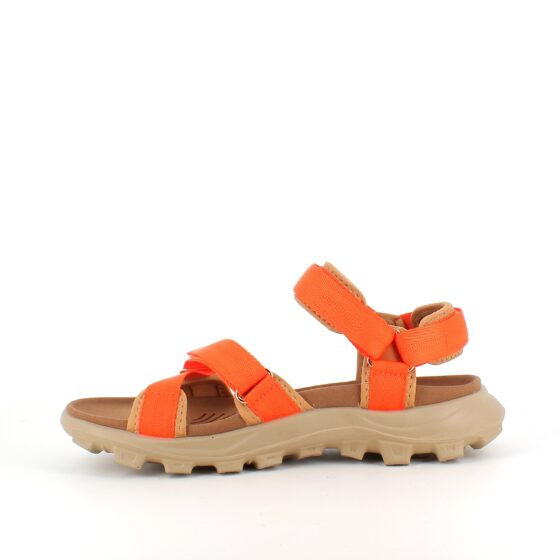 Orange Woden-sandal med bra hålfotsstöd