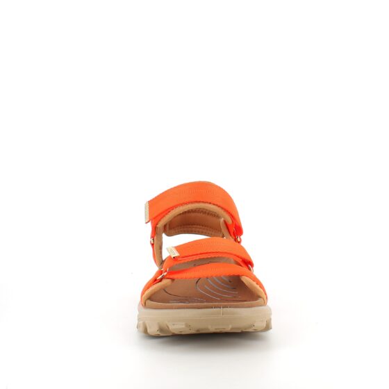 Orange Woden-sandal med bra hålfotsstöd