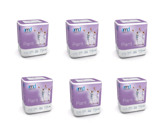 Byxblöja – Hög absorptionsförmåga, 14 st. per förpackning – Storpack 6 paket (80 st.)