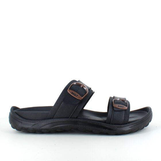 Svart herr slip on sandal från MBT med ergonomisk fotbädd