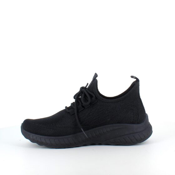 Lättviktiga svarta slip-on skor