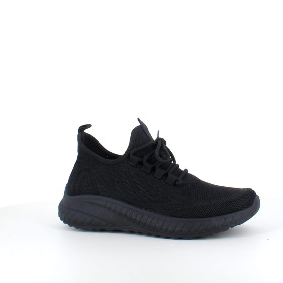 Lättviktiga svarta slip-on skor
