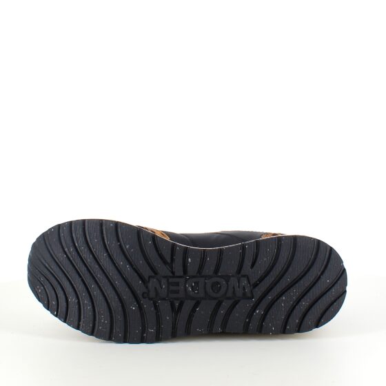 Smart Woden sneakers i svart mix med leopardmönster.