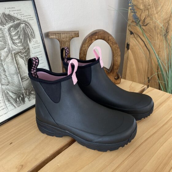 Green Comfort gummistövel med Rosa banden detaljer
