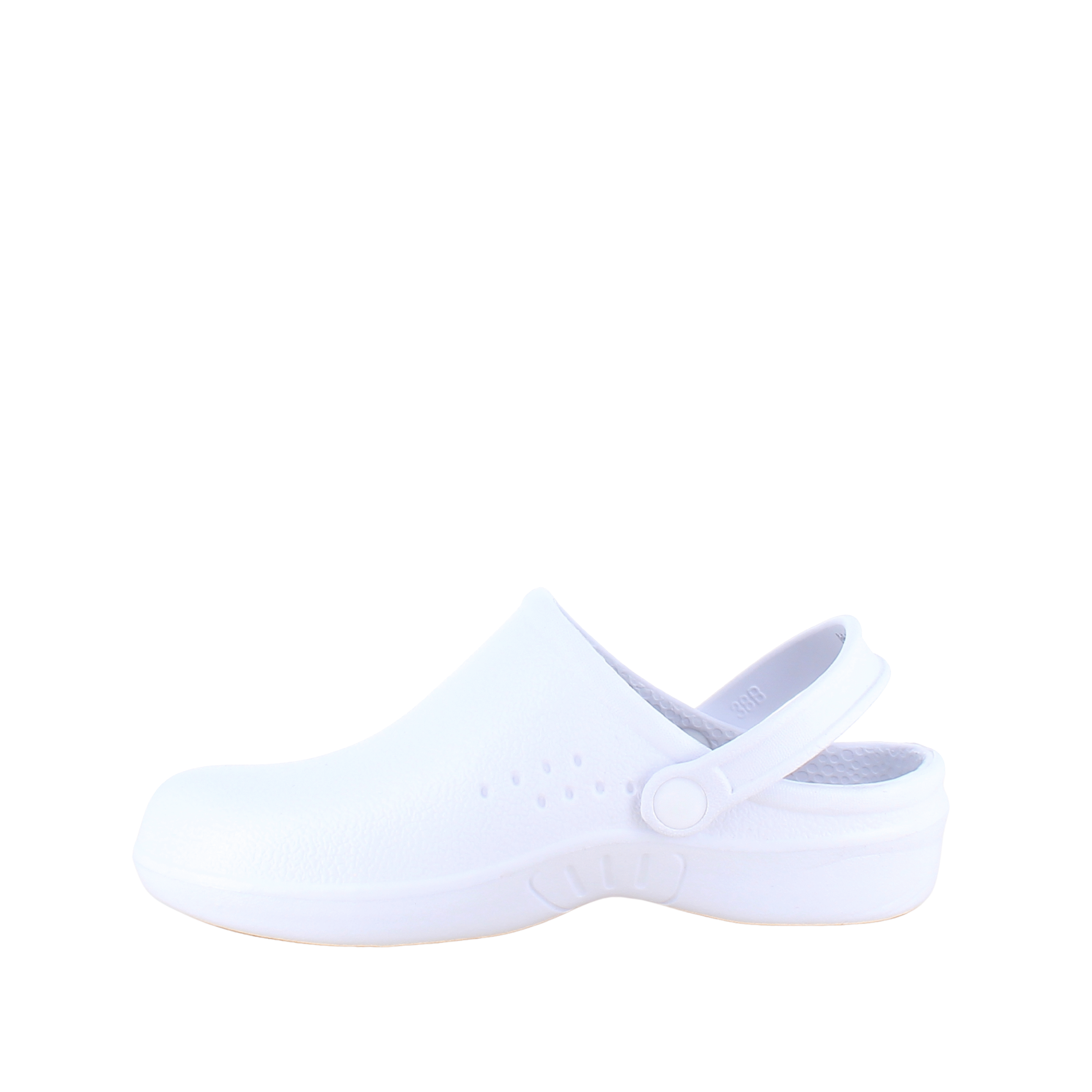 Vit halkfri träskosko