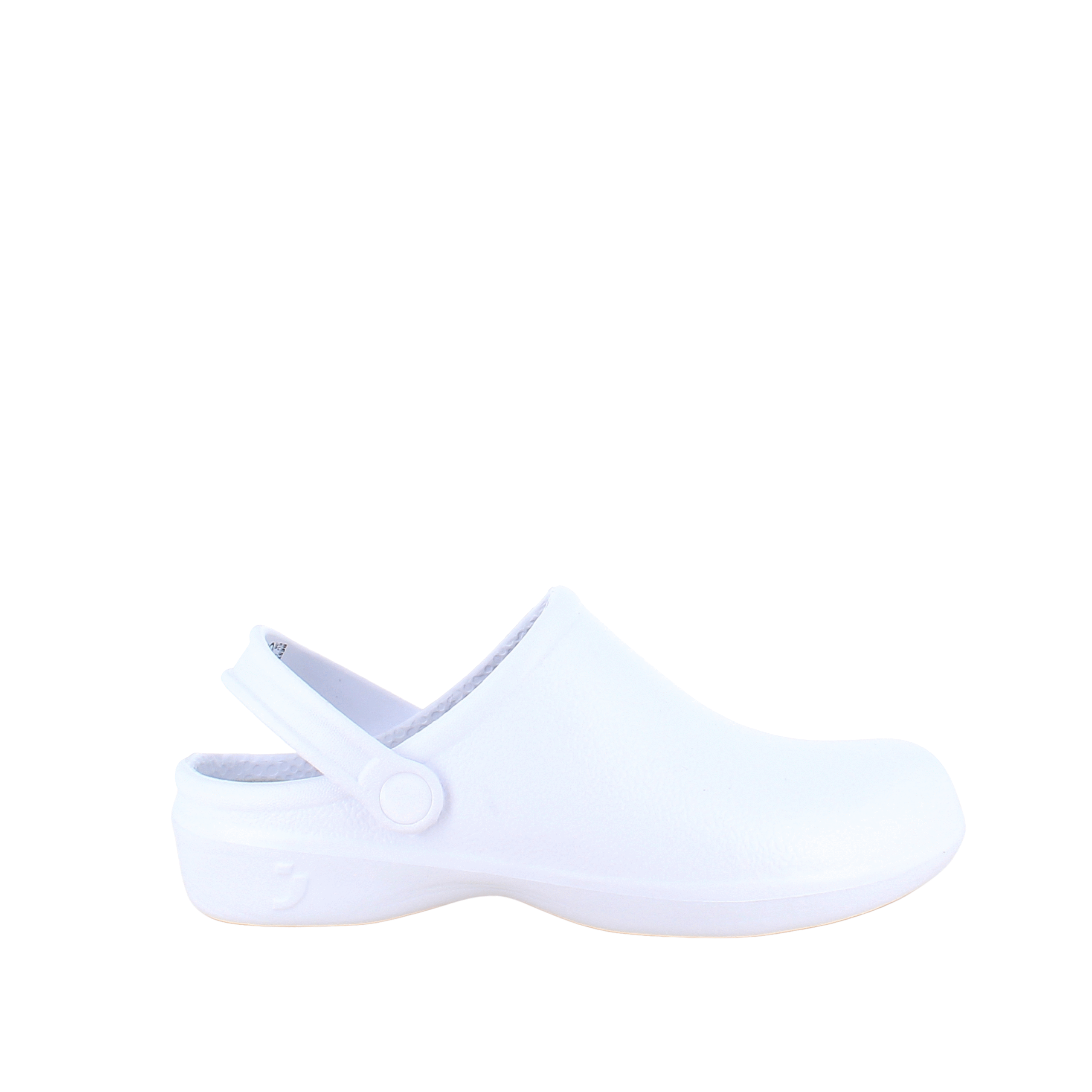 Vit halkfri träskosko