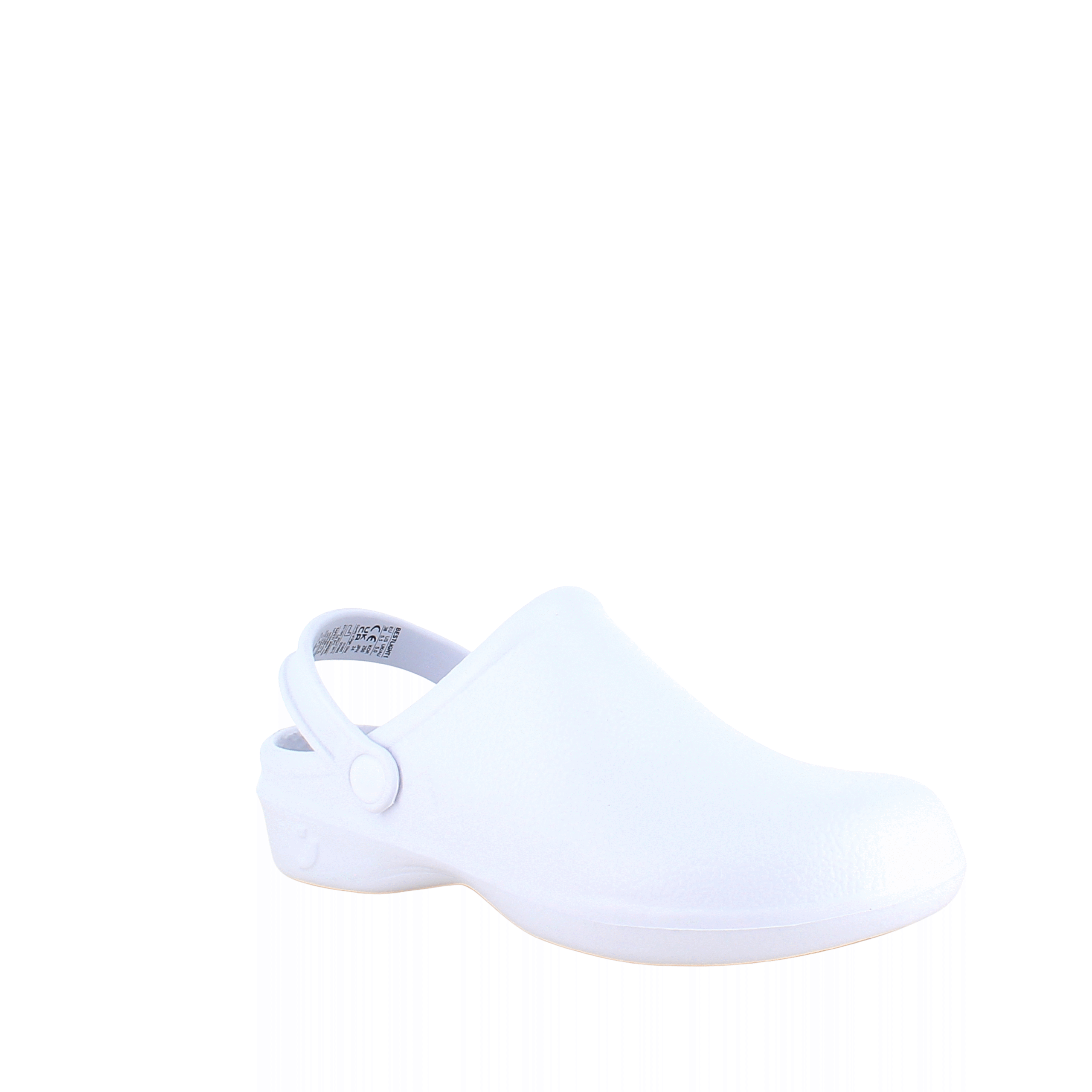 Vit halkfri träskosko