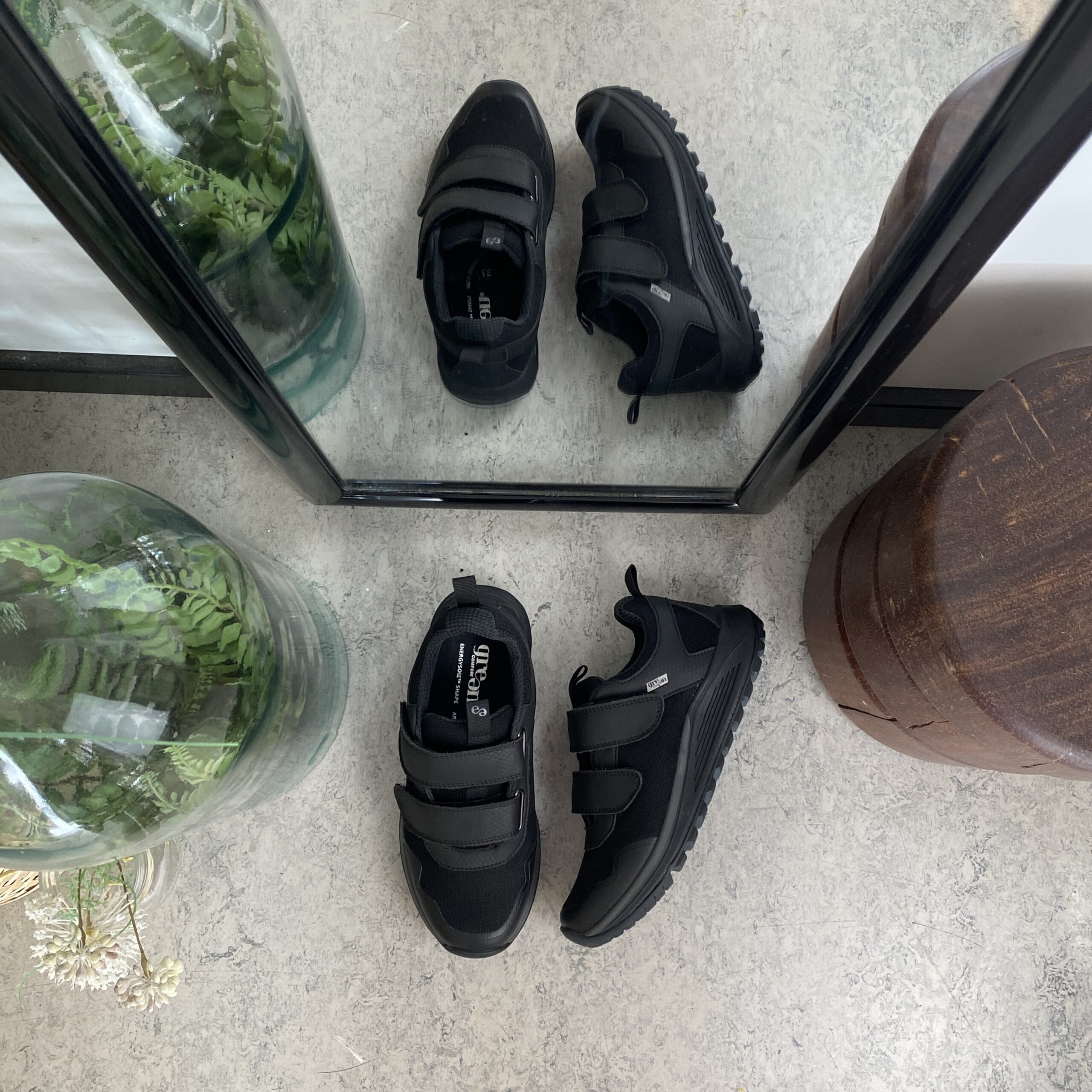 Green Comfort skor med kardborreband