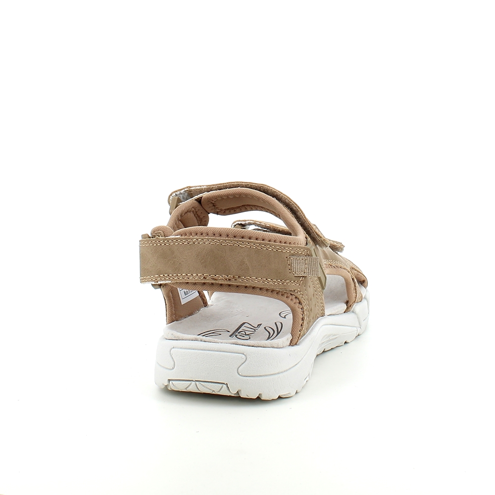 Sandfärgad sandal med justerbara remmar