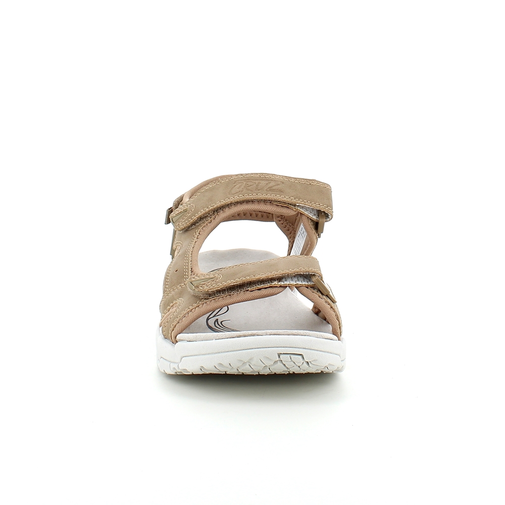 Sandfärgad sandal med justerbara remmar