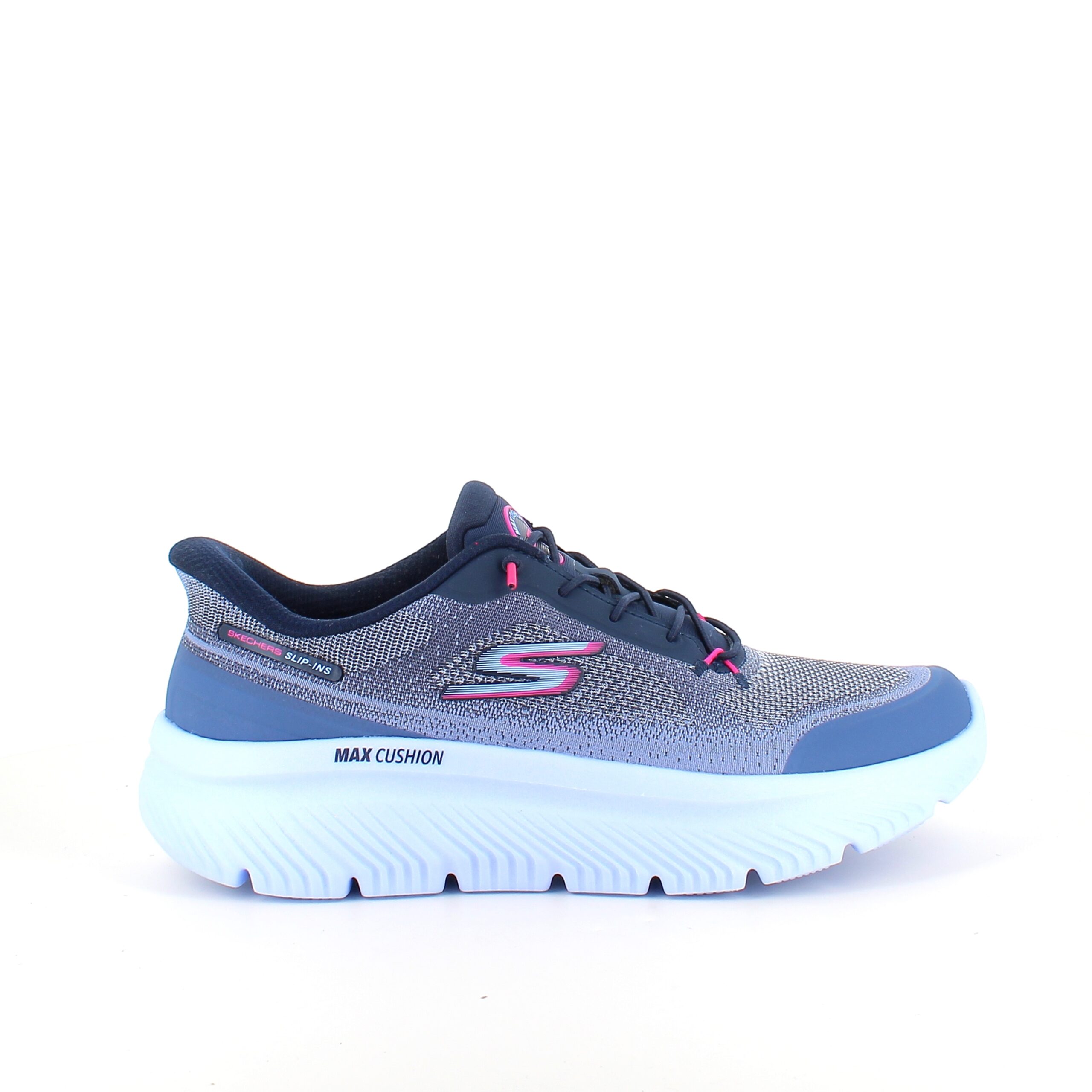 Skechers slip-in skor i blått med Max Cushion