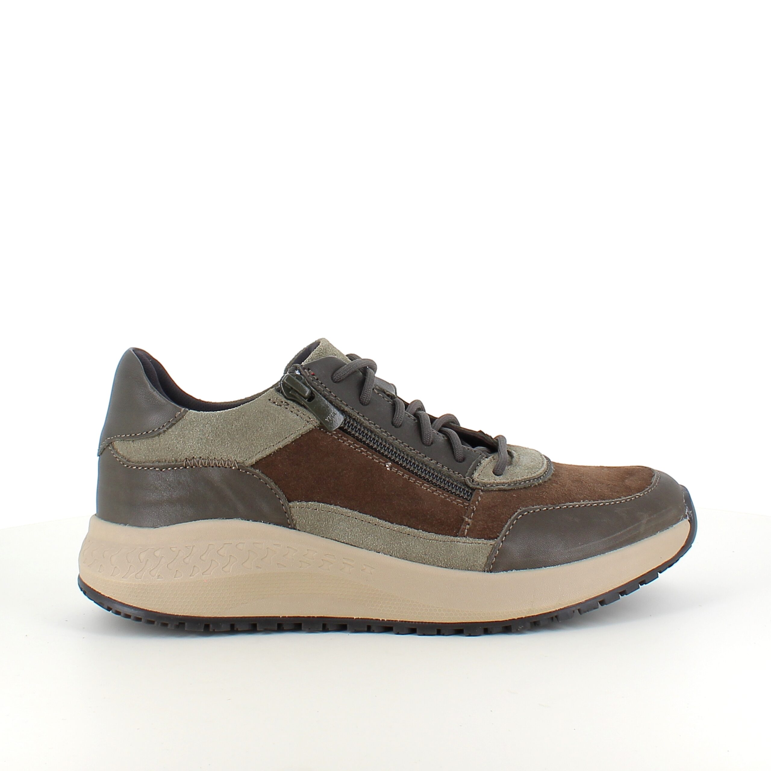 Olivgrön Green Comfort skor med dubbel stängning