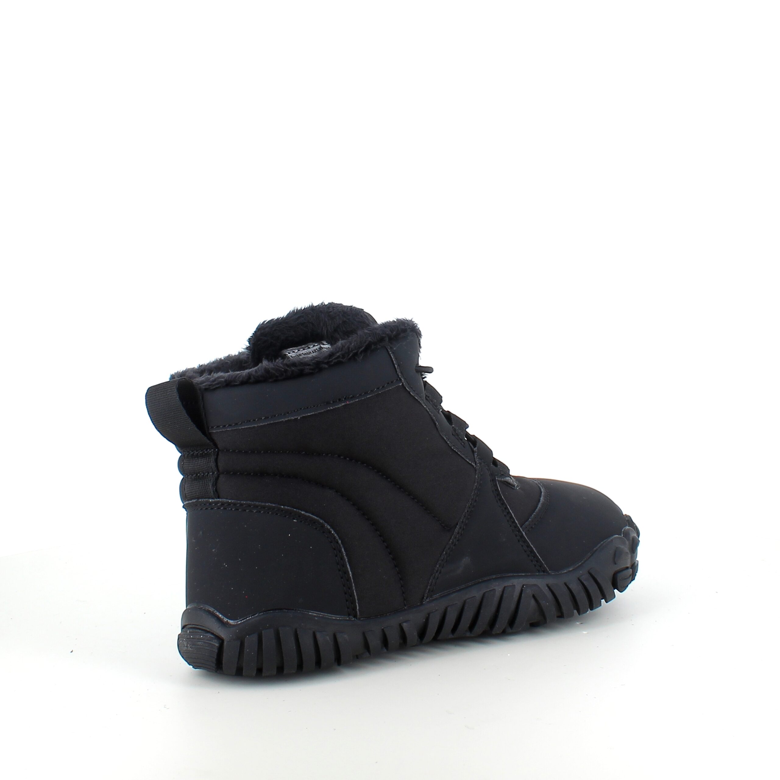 Svart barfotasko med flexibel gummisula, praktisk klämstängning och lätt för