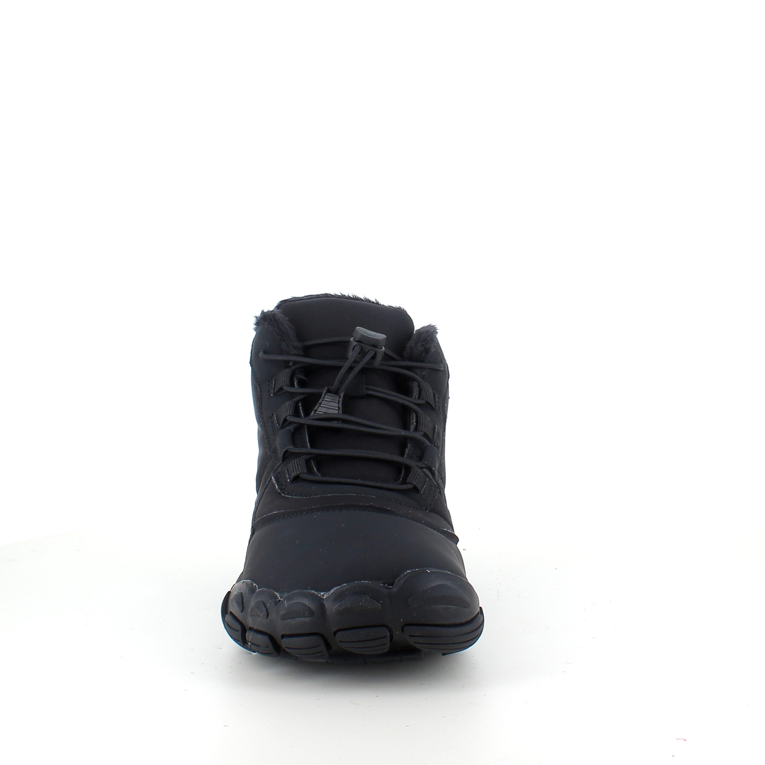 Svart barfotasko med flexibel gummisula, praktisk klämstängning och lätt för