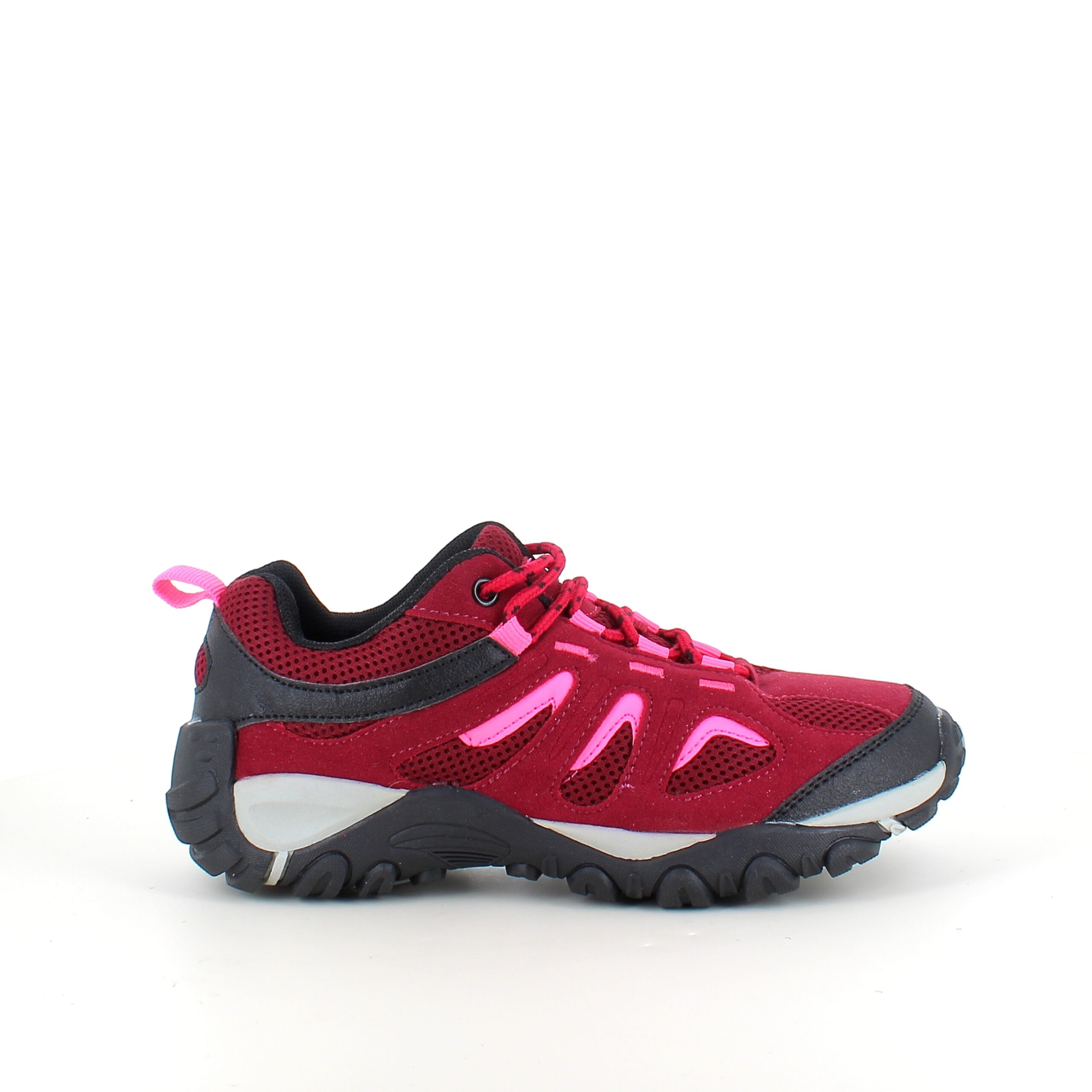 Damskor i bordeauxrosa med TPR-sula och snören – andningsbar och bekväm