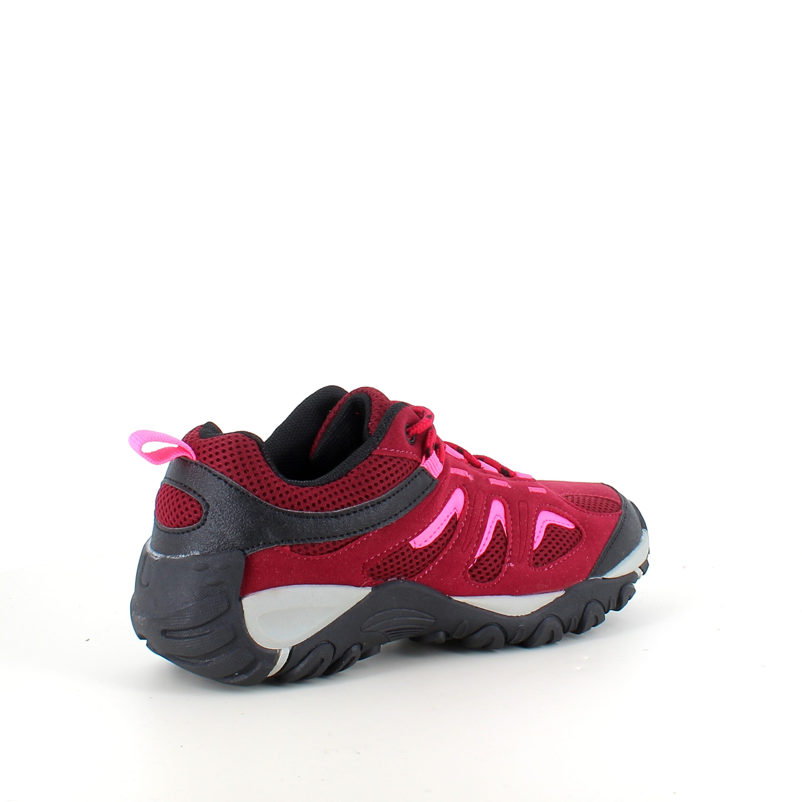 Damskor i bordeauxrosa med TPR-sula och snören – andningsbar och bekväm