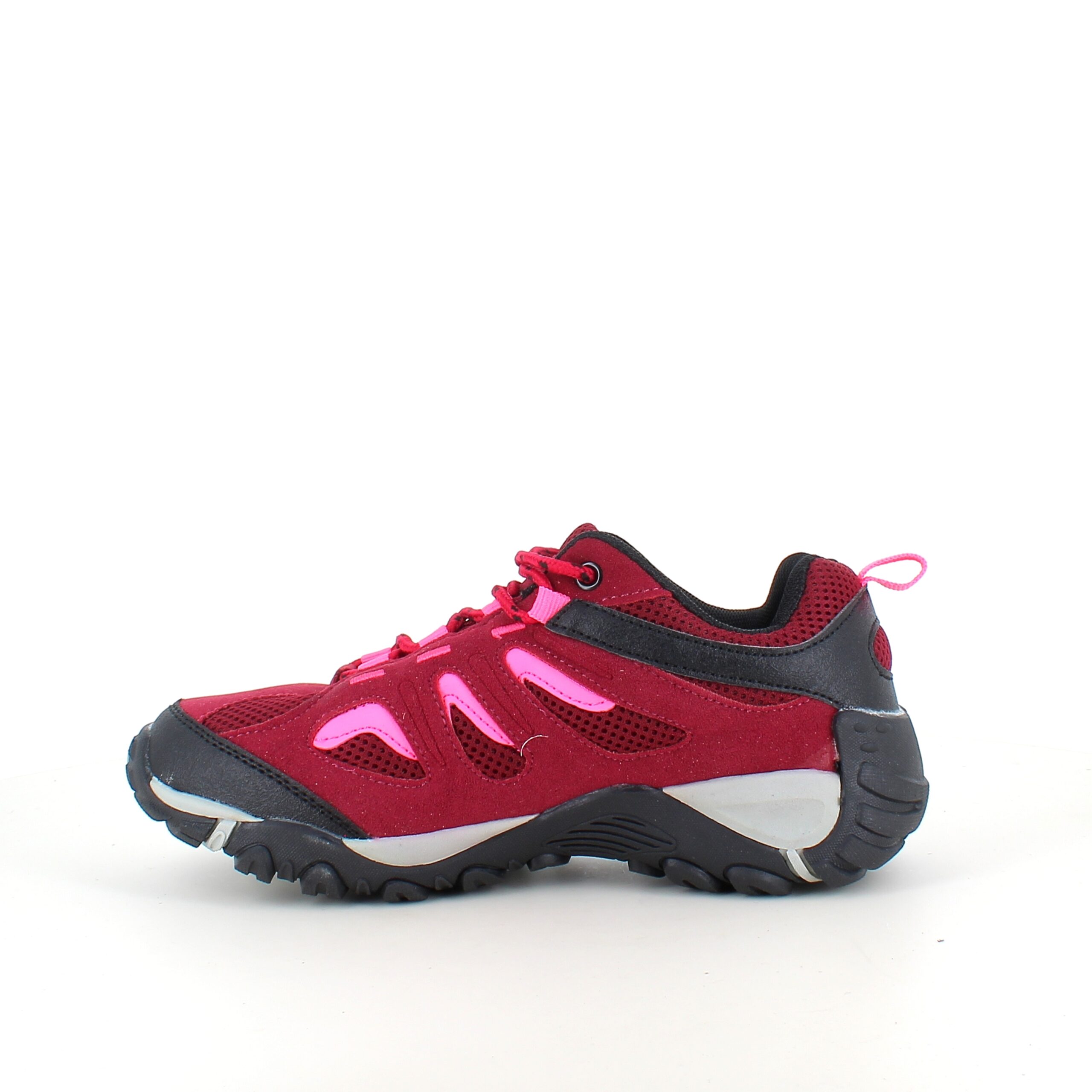 Damskor i bordeauxrosa med TPR-sula och snören – andningsbar och bekväm