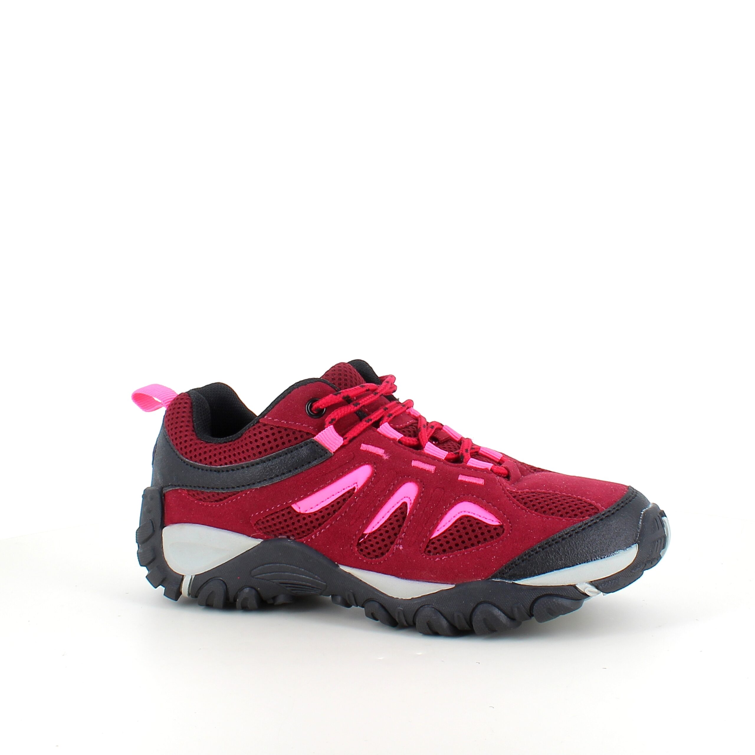 Damskor i bordeauxrosa med TPR-sula och snören – andningsbar och bekväm