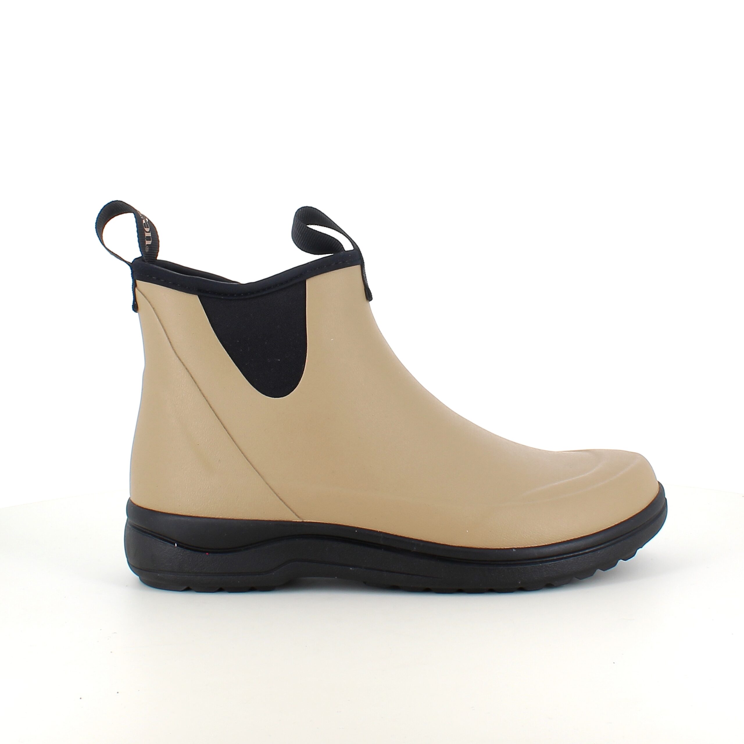 Green Comfort gummistövel i beige med hålfotsstöd