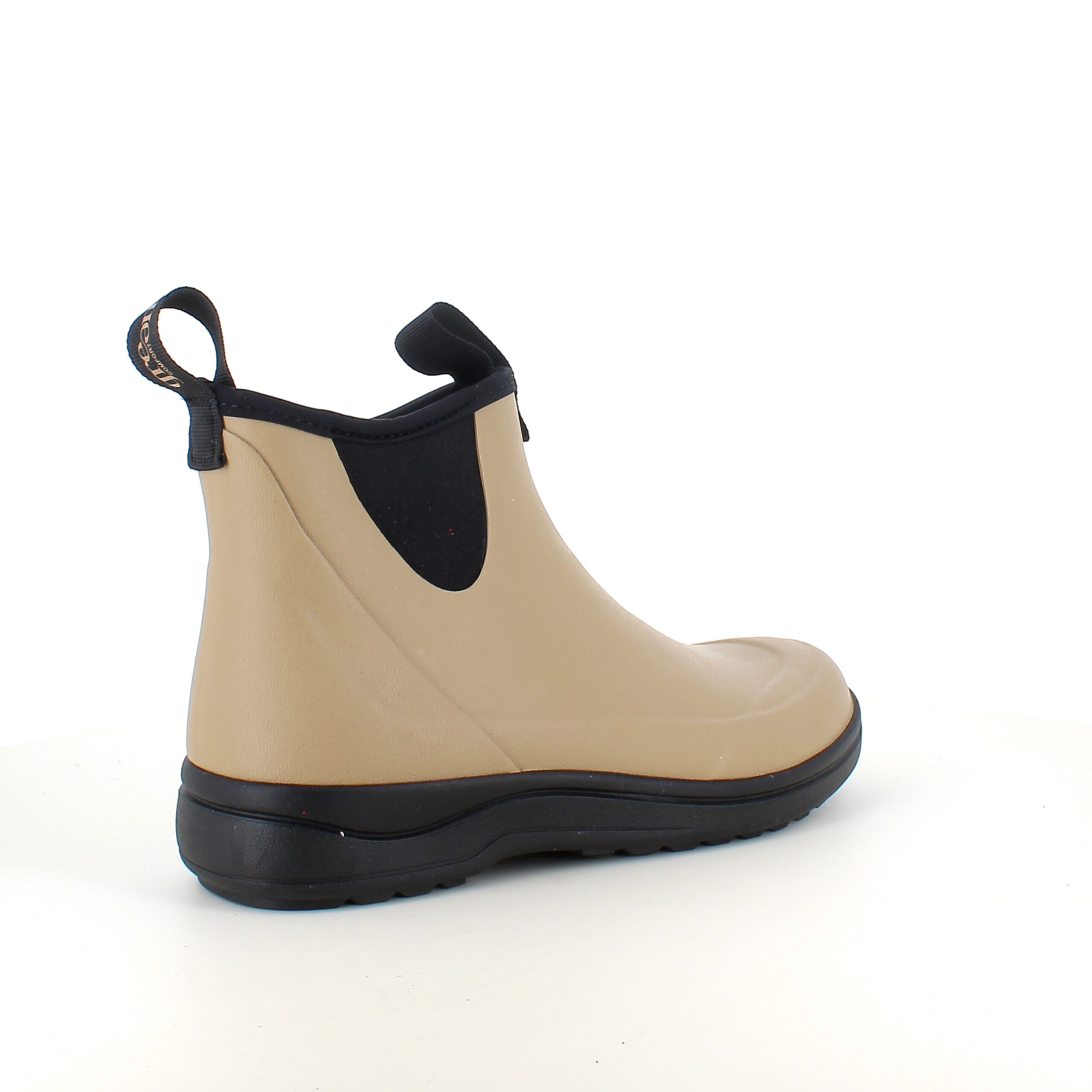 Green Comfort gummistövel i beige med hålfotsstöd