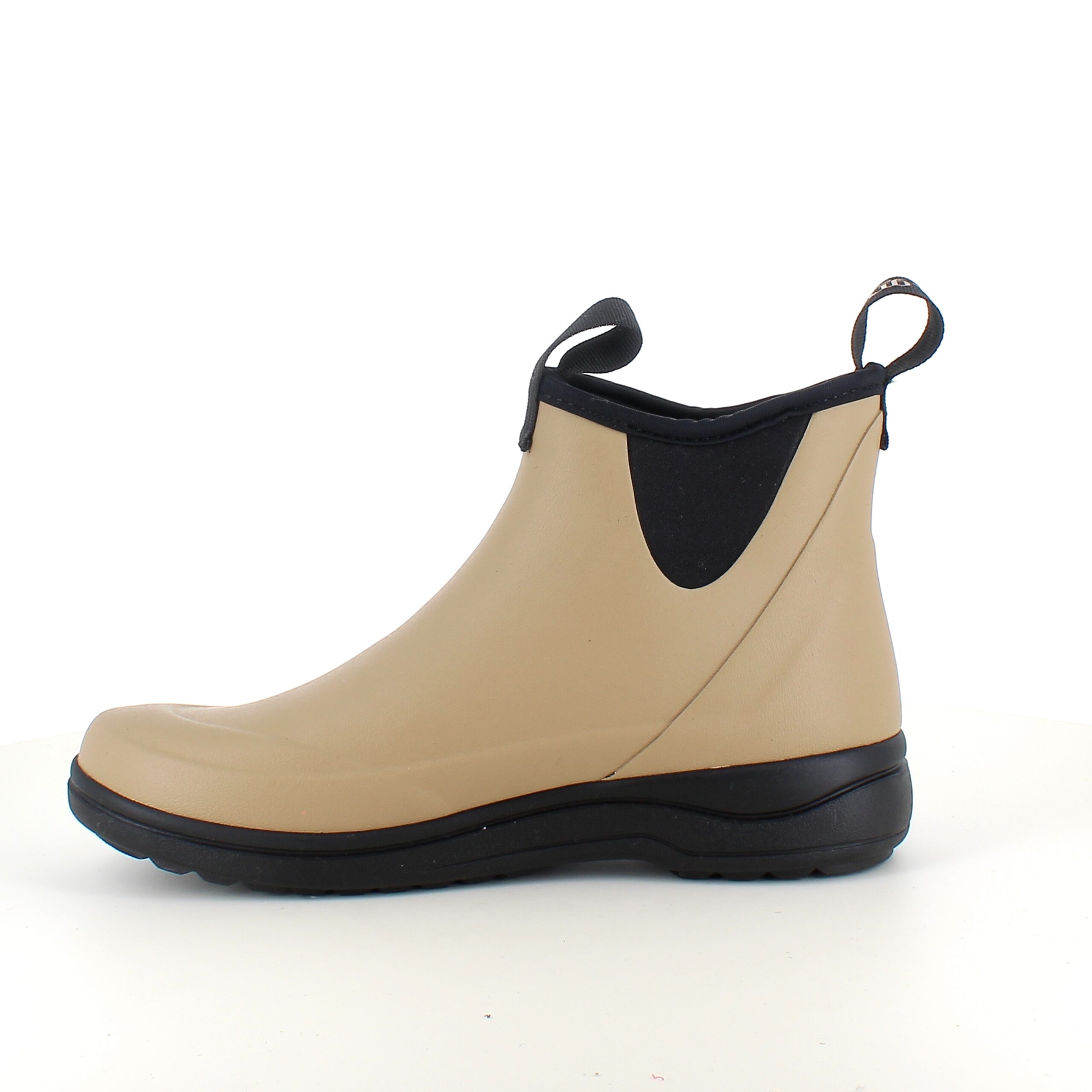 Green Comfort gummistövel i beige med hålfotsstöd