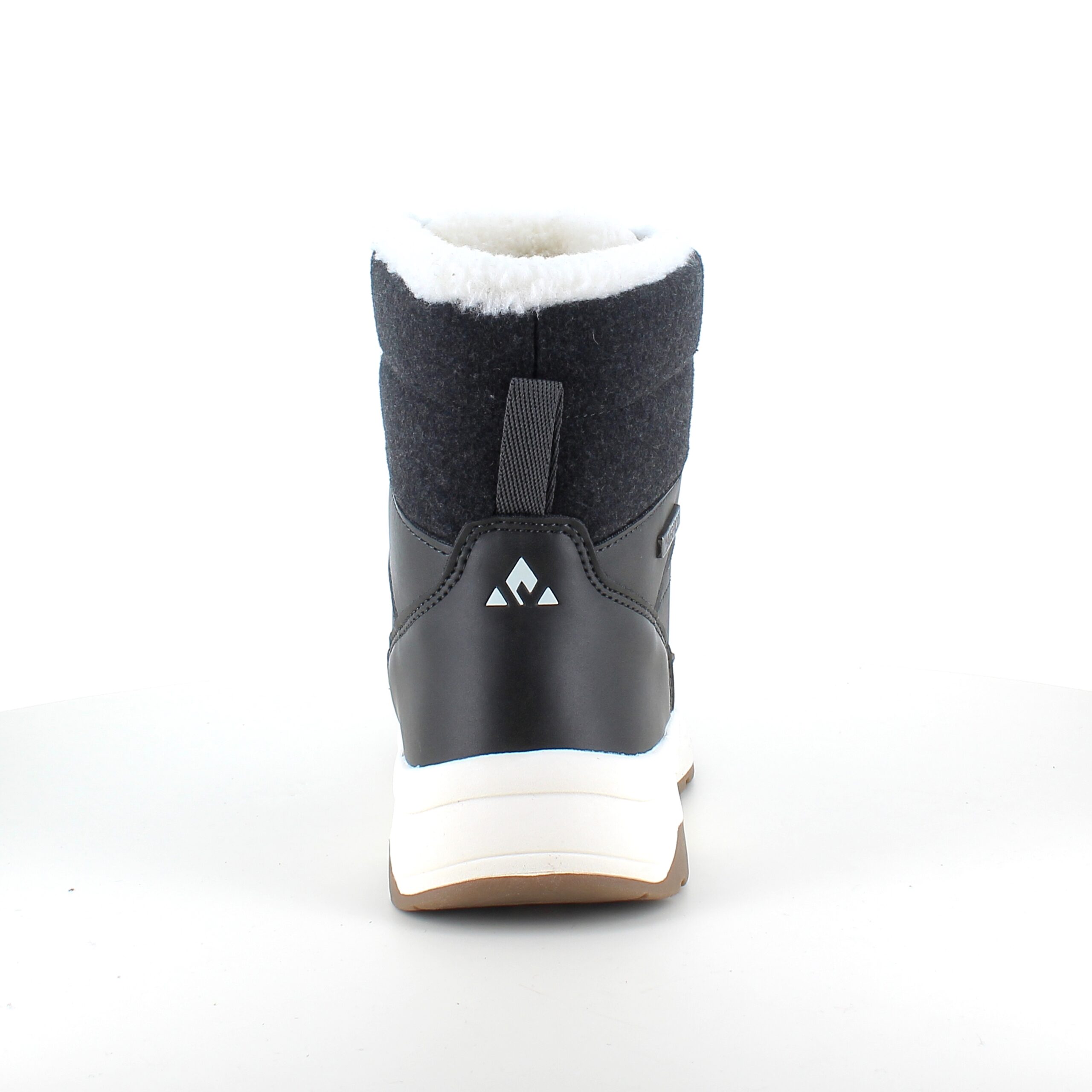 Vattentät, svart vinterstövel med fleecefoder