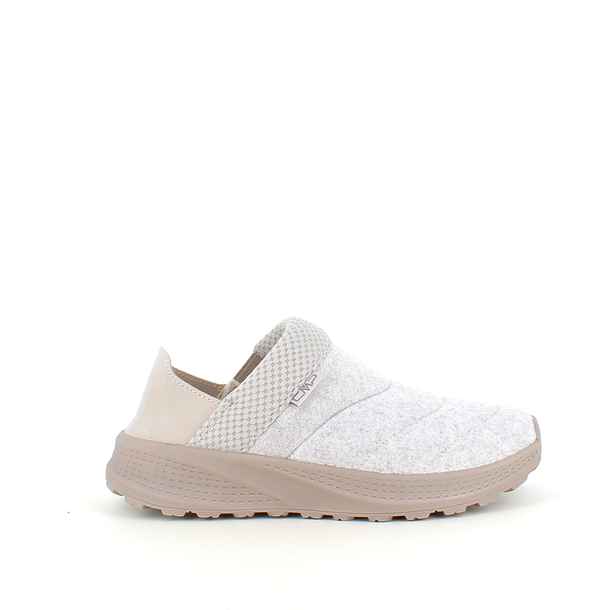 Bekväm toffel i grå filt från CMP