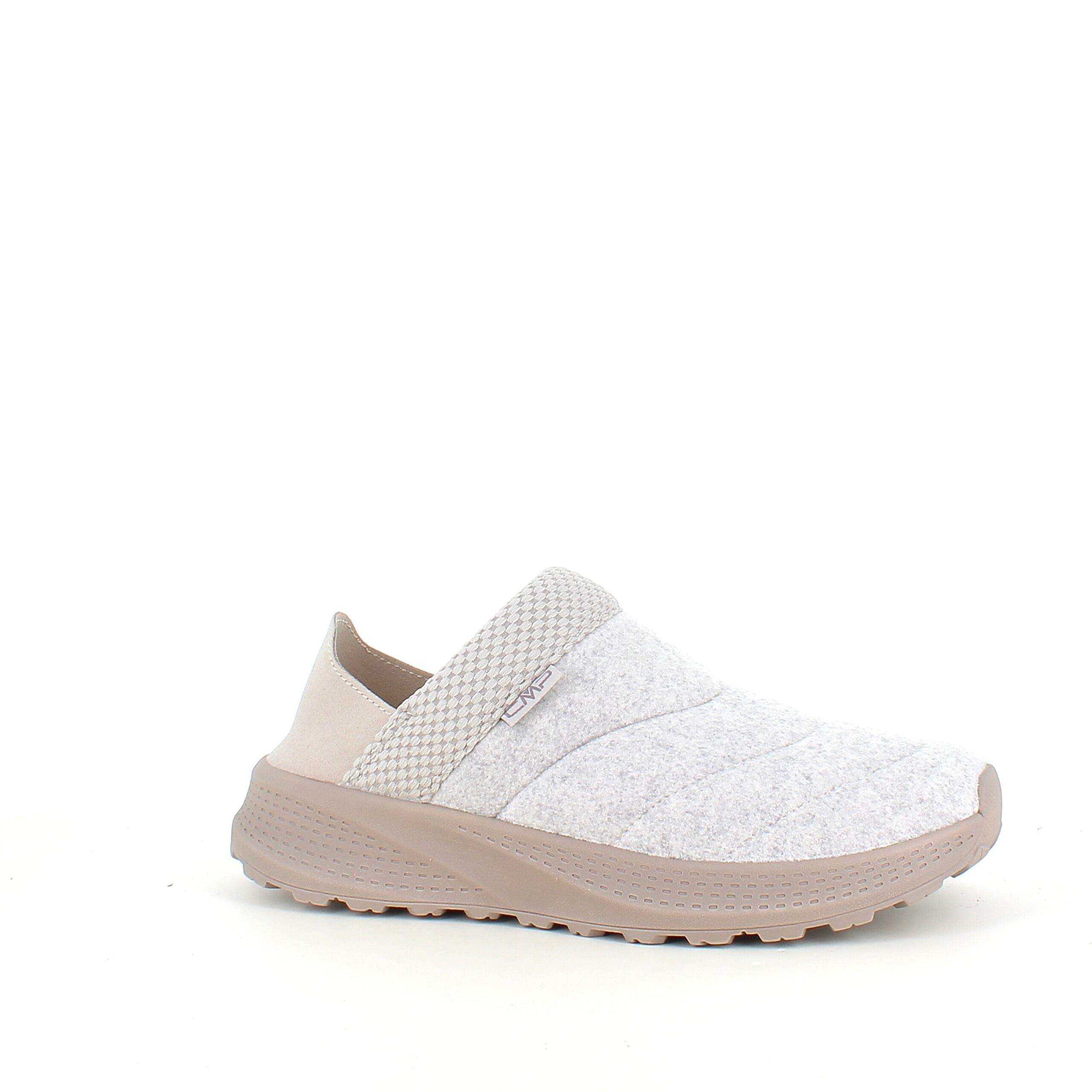 Bekväm toffel i grå filt från CMP